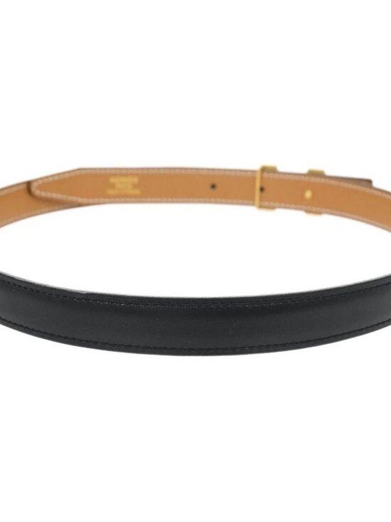 Hermes Black Box Calf Constance Reversible Belt #65 Small Good □B main image 14